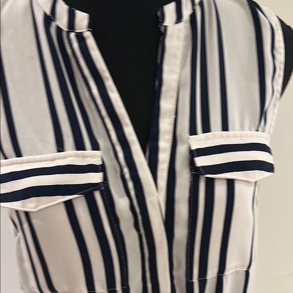 H&M Black and White Sleeveless Shirt Dress - Picture 6 of 10